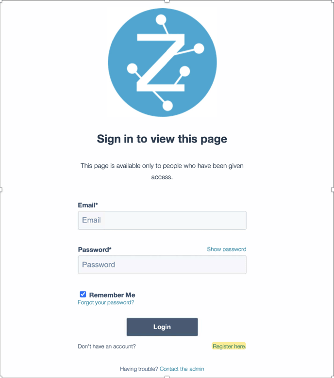 Login Page cropped