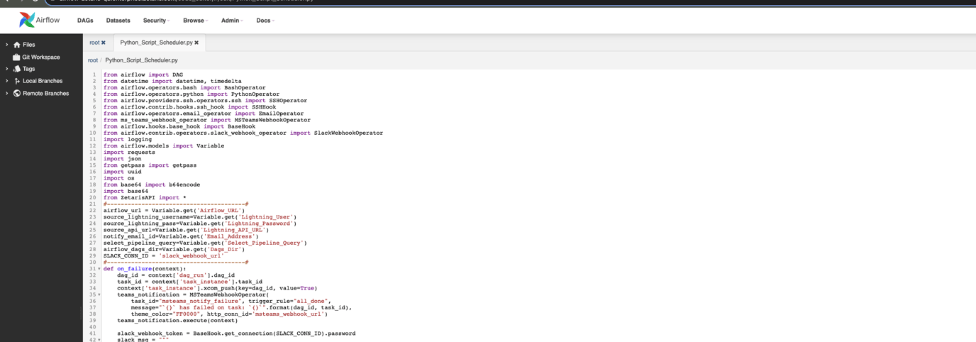 Create a DAG for scheduling your first python script